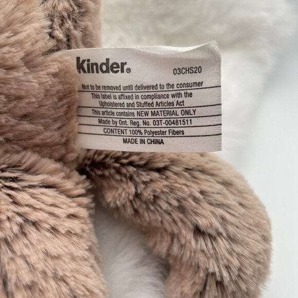 Kinder Sloth 10" Plush Brown Soft Fluffy Stuffie (SKU: 443TO) - Picture 7 of 9